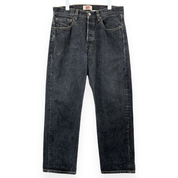 RARE Vintage Levi's Levis 501 Washed Black Straight Leg Button Fly - Main Image